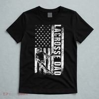 Lacrosse DAD American Flag Lax Daddy Father's Day T-Shirt thumb 5