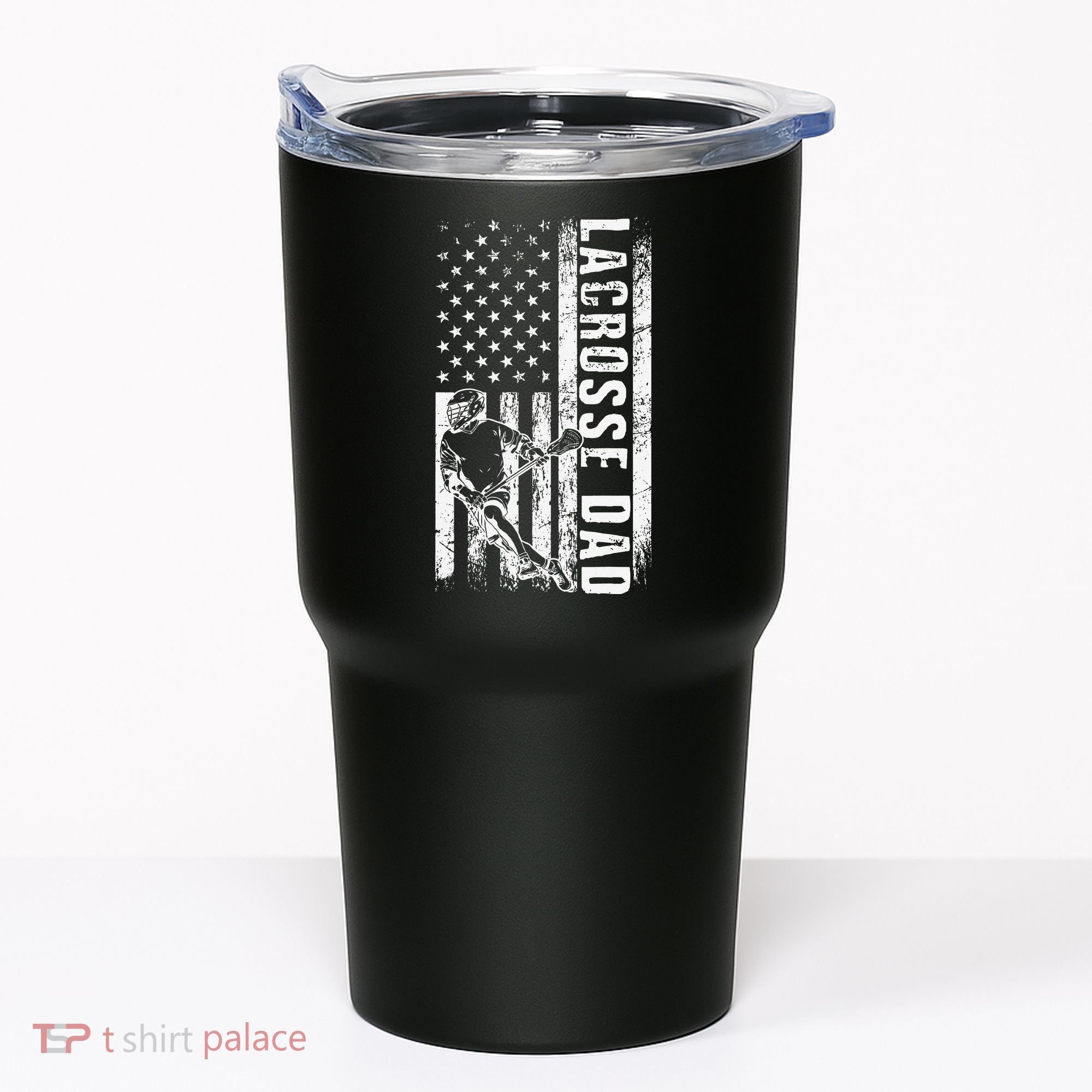 Lacrosse DAD American Flag Lax Daddy Father's Day Tumbler