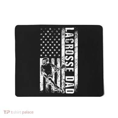 Lacrosse DAD American Flag Lax Daddy Father's Day Mousepad