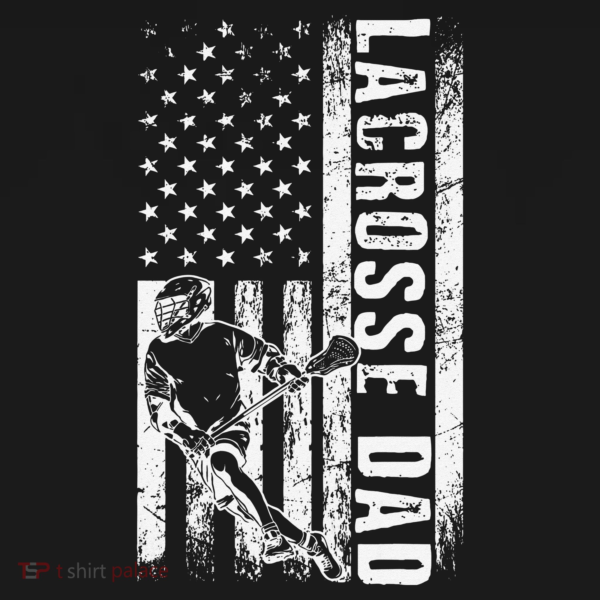 Lacrosse DAD American Flag Lax Daddy Father's Day Kids Sweatshirt