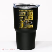 Let's Dig And Play I'm 5 Today 5th Birthday Party Excavator Tumbler thumb 0