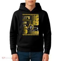 Let's Dig And Play I'm 5 Today 5th Birthday Party Excavator Kids Hoodie thumb 4