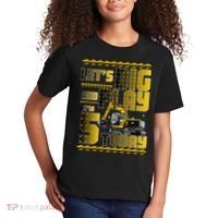 Let's Dig And Play I'm 5 Today 5th Birthday Party Excavator Kids T-Shirt thumb 2