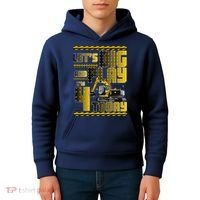 Let's Dig And Play I'm 4 Today 4th Birthday Party Excavator Kids Hoodie thumb 4