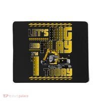 Let's Dig And Play I'm 1 Today 1st Birthday Party Excavator Mousepad thumb 0