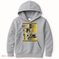 Let's Dig And Play I'm 1 Today 1st Birthday Party Excavator Kids Hoodie thumb 0