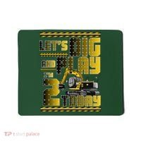 Let's Dig And Play I'm 2 Today 2nd Birthday Party Excavator Mousepad thumb 0