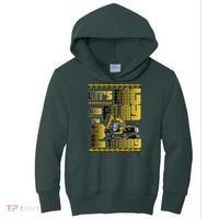 Let's Dig And Play I'm 2 Today 2nd Birthday Party Excavator Kids Hoodie thumb 0