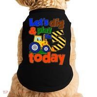 Let's Dig And Play I'm 5 Five Today 5th Birthday Party Excavator Doggie Tank thumb 0