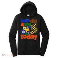 Let's Dig And Play I'm 5 Five Today 5th Birthday Party Excavator Women's Hoodie thumb 0