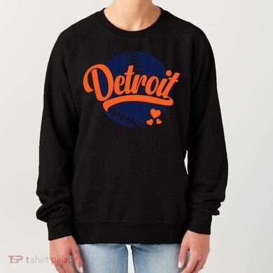 Love Detroit Baseball Women's Sweatshirt