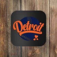 Love Detroit Baseball Coaster thumb 0