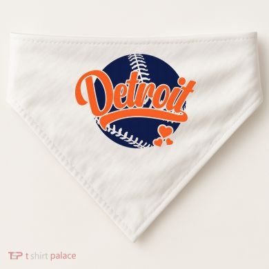 Love Detroit Baseball USA-Made Doggie Bandana