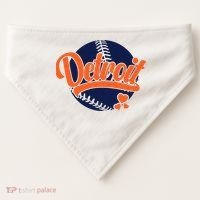 Love Detroit Baseball USA-Made Doggie Bandana thumb 0