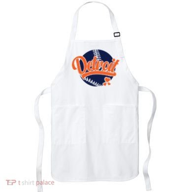 Love Detroit Baseball Apron