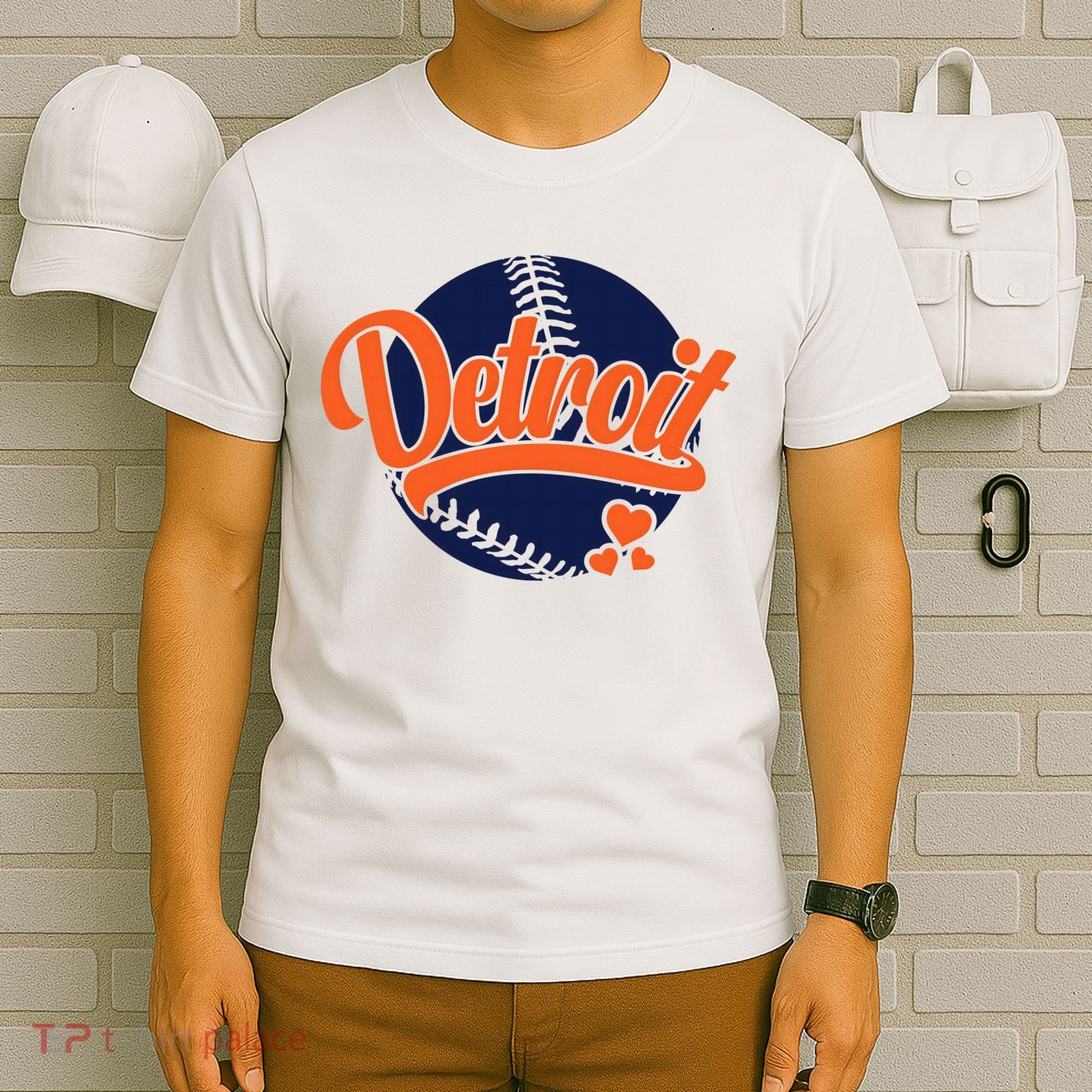 Love Detroit Baseball T-Shirt