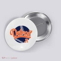 Love Detroit Baseball Button thumb 0