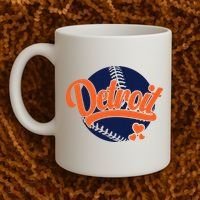 Love Detroit Baseball Coffee Mug thumb 2