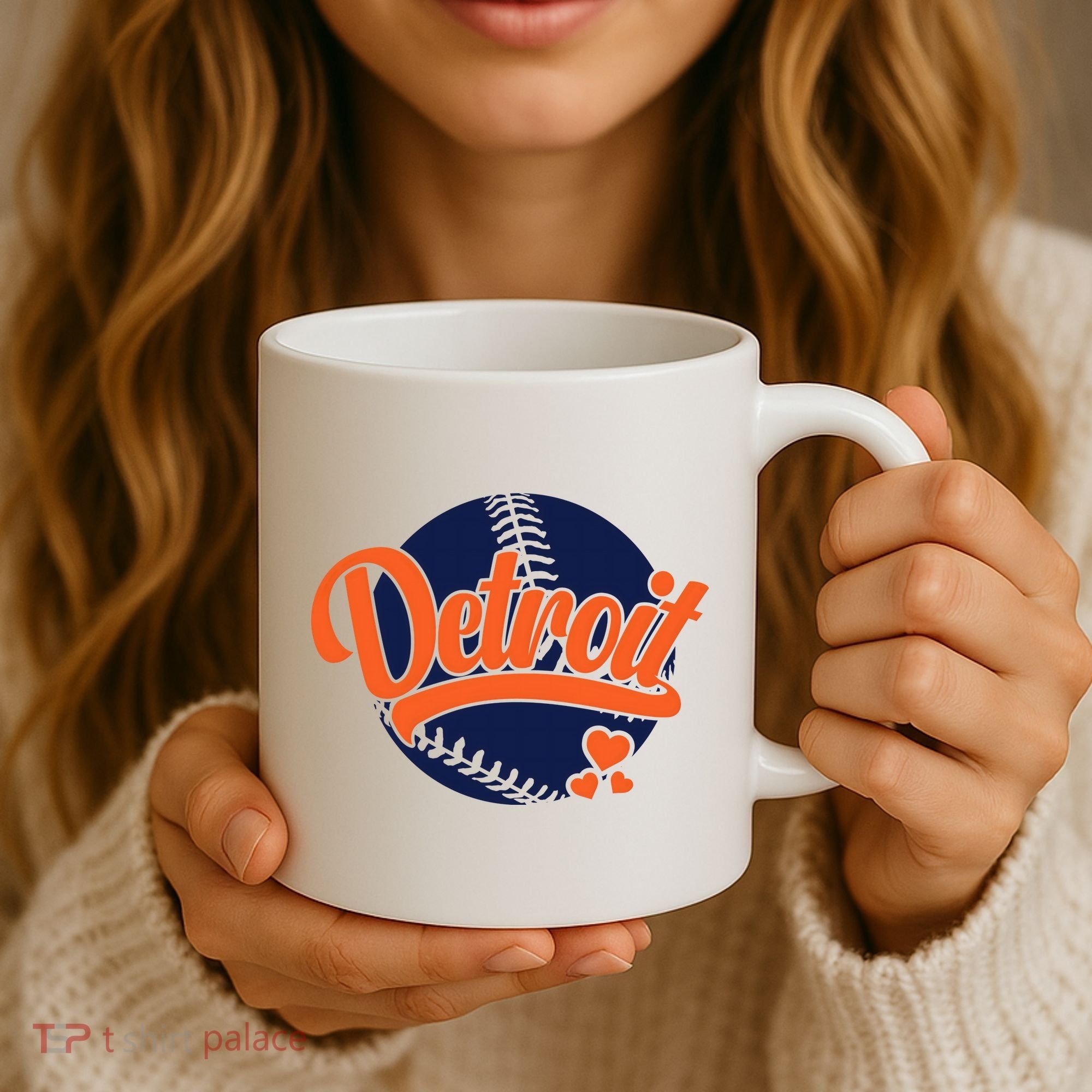 Love Detroit Baseball Coffee Mug