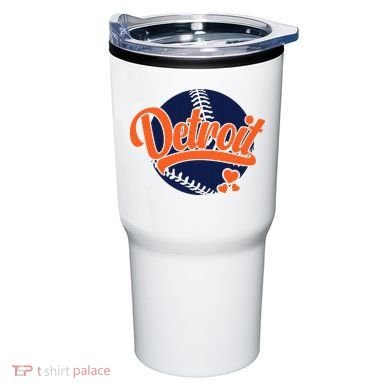 Love Detroit Baseball Tumbler