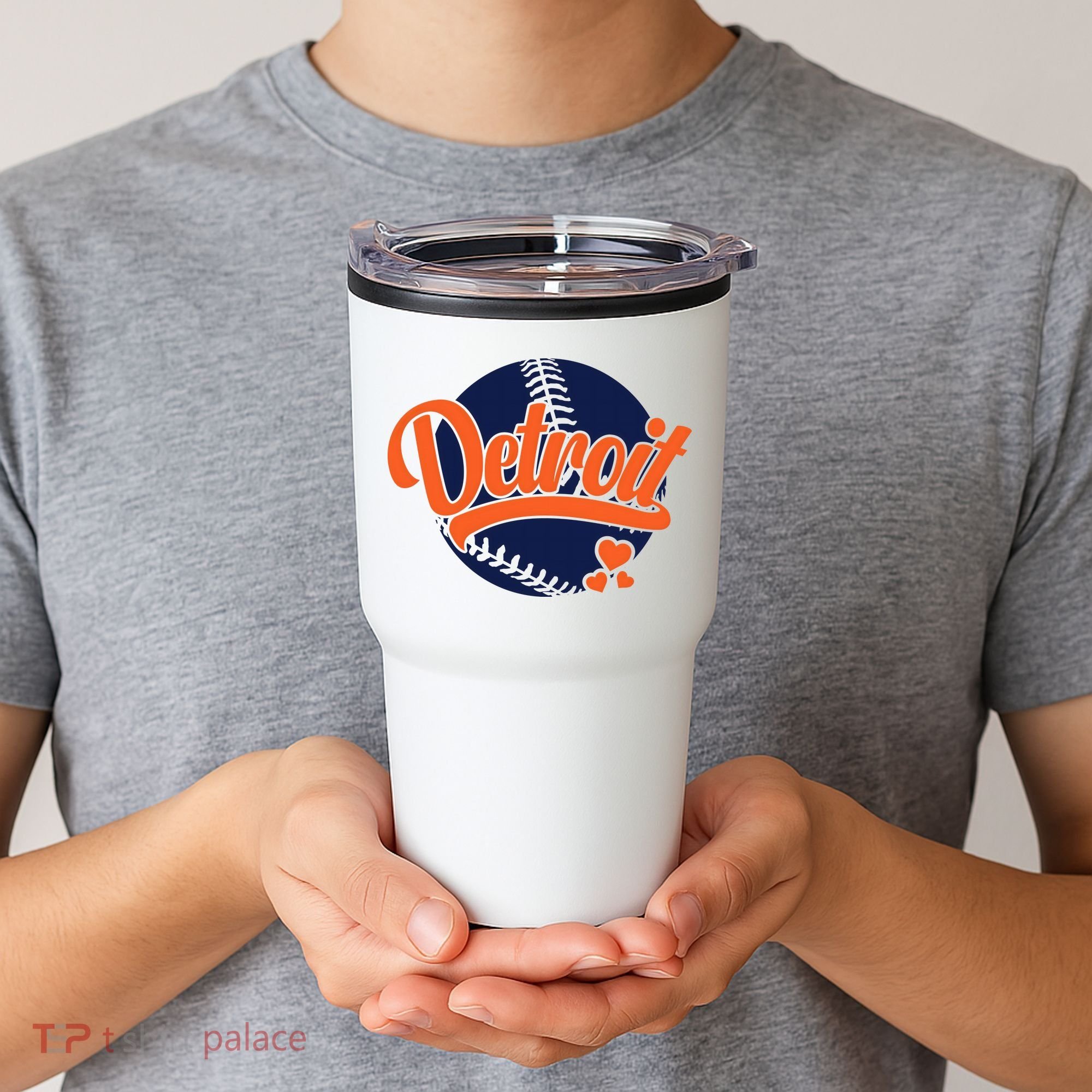 Love Detroit Baseball Tumbler