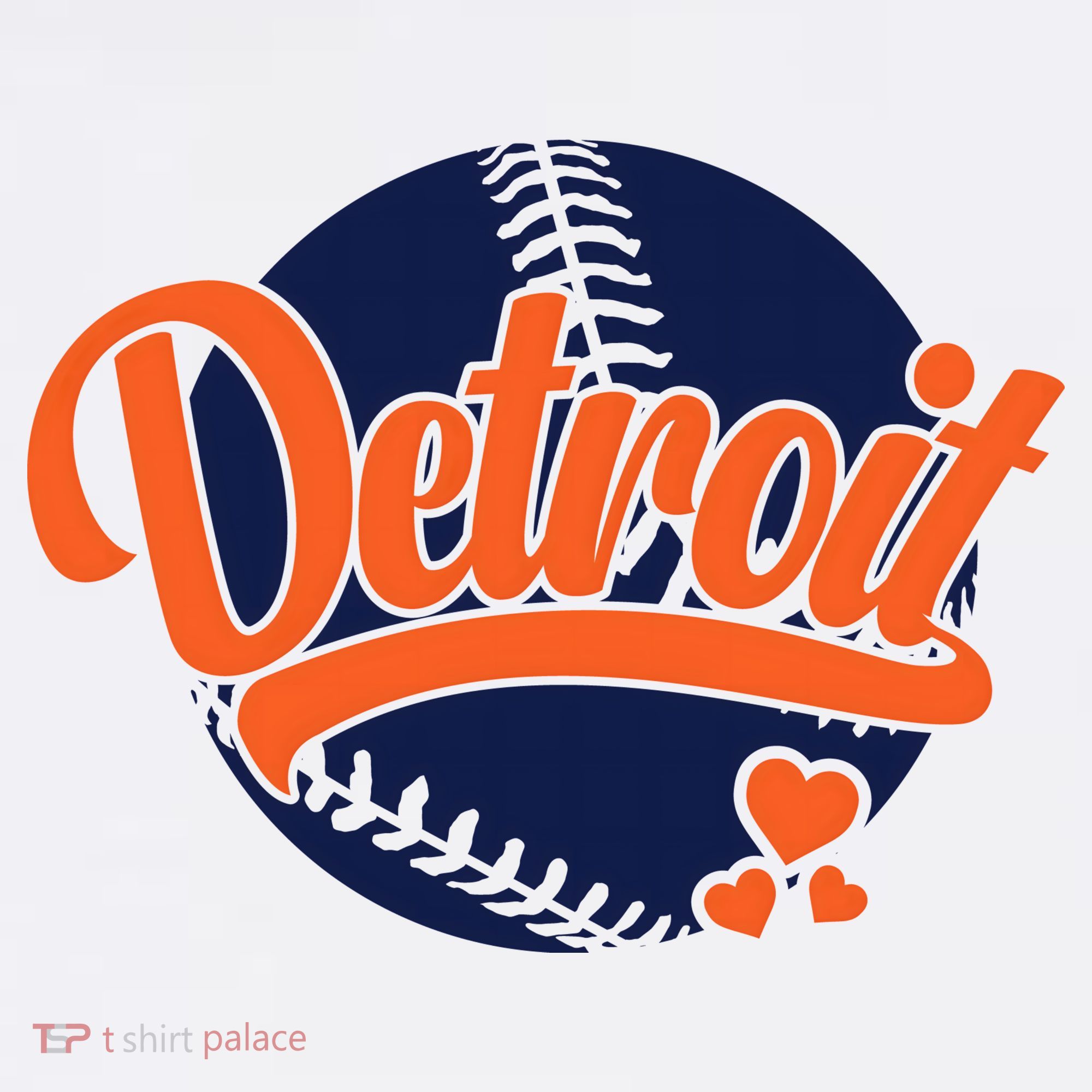 Love Detroit Baseball Baby Bodysuit