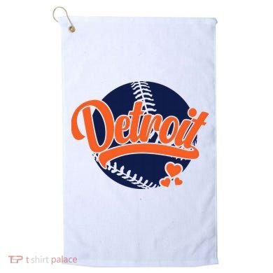 Love Detroit Baseball Golf Towel