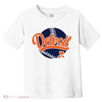 Love Detroit Baseball Toddler T-Shirt