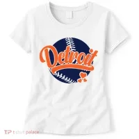 Love Detroit Baseball Women's T-Shirt thumb 0