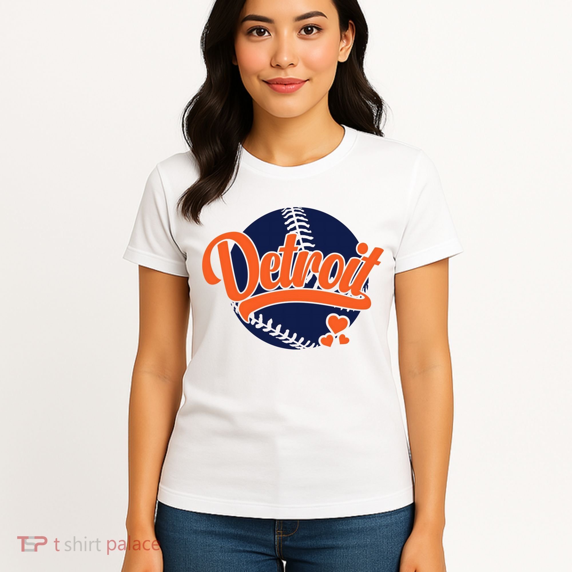 Love Detroit Baseball Women's T-Shirt