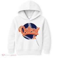 Love Detroit Baseball Kids Hoodie thumb 0