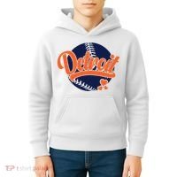 Love Detroit Baseball Kids Hoodie thumb 4