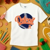 Love Detroit Baseball Kids T-Shirt thumb 3