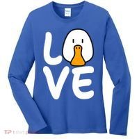 Love Ducks Cool Gift Goose Lover Cool Gift Cool Duck Gift Women's Long Sleeve Shirt thumb 0