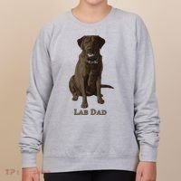 Lab Dad Chocolate Labrador Retriever Dog Lover Women's Sweatshirt thumb 0