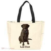 Lab Dad Chocolate Labrador Retriever Dog Lover Tote Bag thumb 0