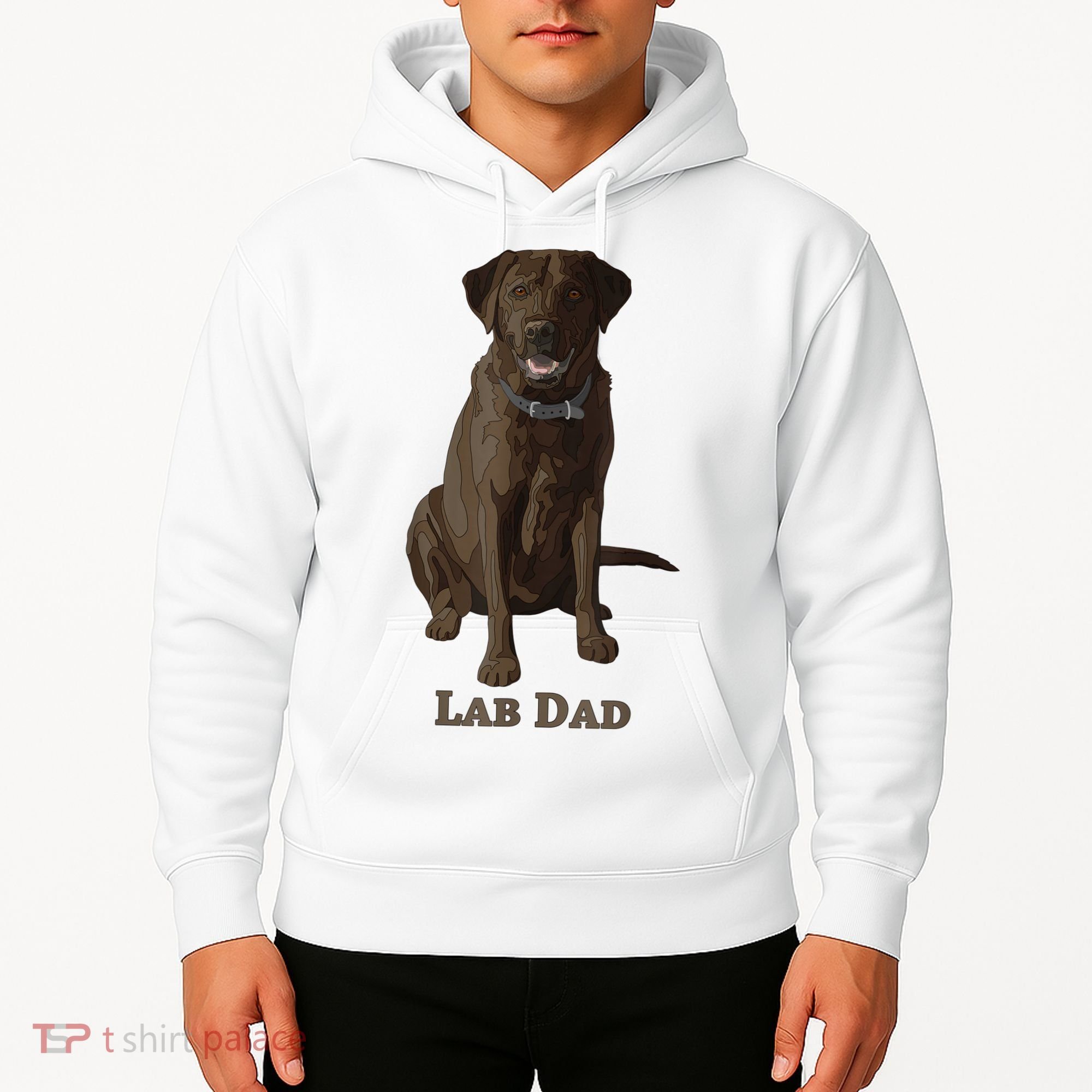 Lab Dad Chocolate Labrador Retriever Dog Lover Hoodie