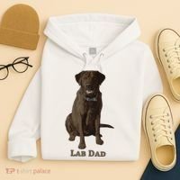 Lab Dad Chocolate Labrador Retriever Dog Lover Hoodie thumb 4