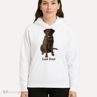 Lab Dad Chocolate Labrador Retriever Dog Lover Hoodie thumb 5
