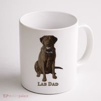 Lab Dad Chocolate Labrador Retriever Dog Lover Coffee Mug thumb 1