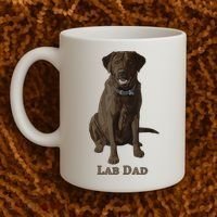 Lab Dad Chocolate Labrador Retriever Dog Lover Coffee Mug thumb 2