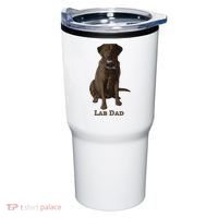 Lab Dad Chocolate Labrador Retriever Dog Lover Tumbler thumb 0