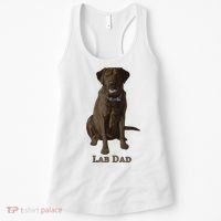 Lab Dad Chocolate Labrador Retriever Dog Lover Women's Tank Top thumb 0