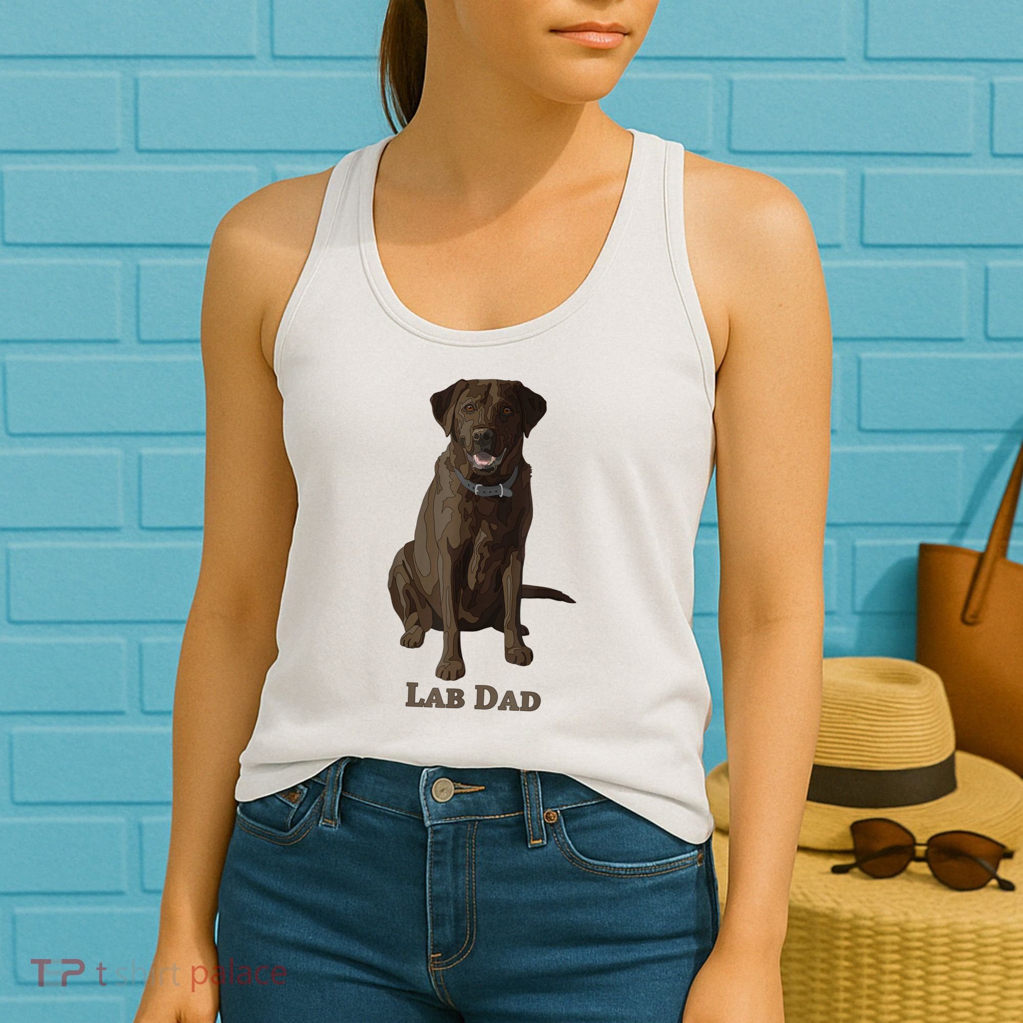 Lab Dad Chocolate Labrador Retriever Dog Lover Women's Tank Top