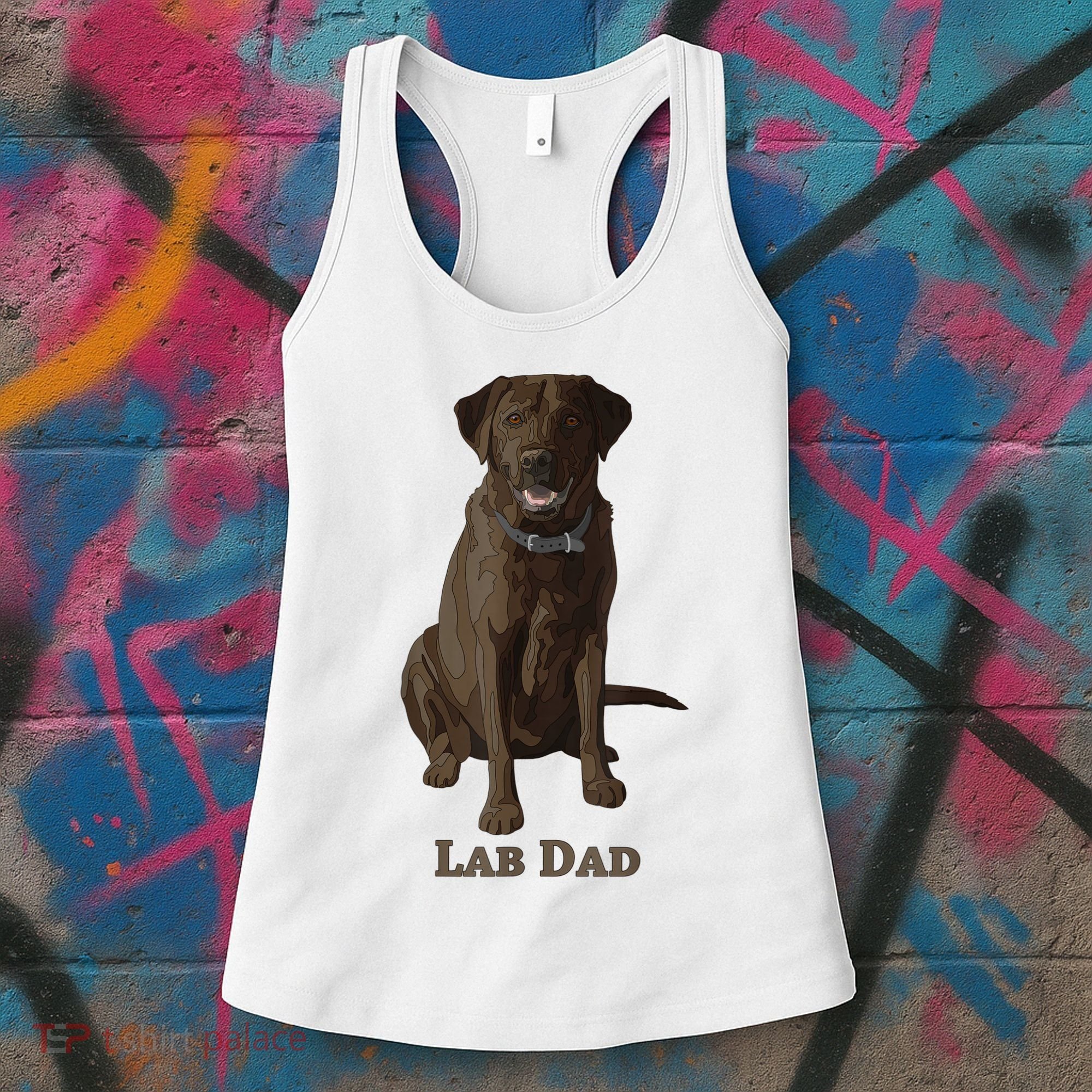 Lab Dad Chocolate Labrador Retriever Dog Lover Women's Tank Top