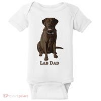 Lab Dad Chocolate Labrador Retriever Dog Lover Baby Bodysuit thumb 0