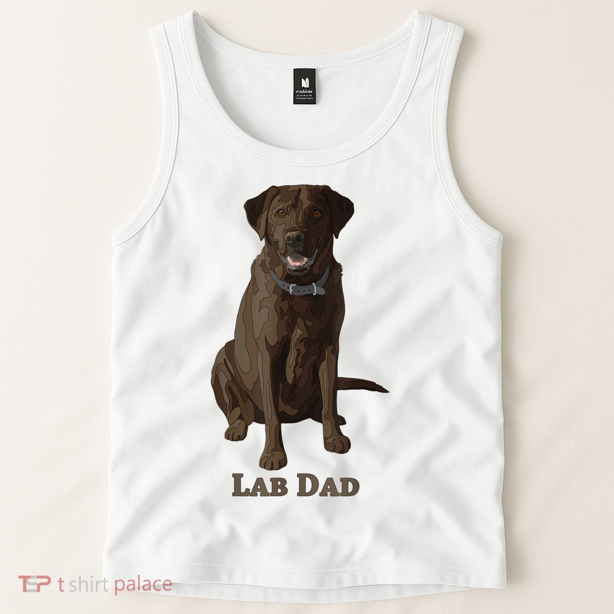 Lab Dad Chocolate Labrador Retriever Dog Lover Tank Top