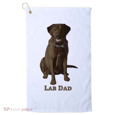 Lab Dad Chocolate Labrador Retriever Dog Lover Golf Towel