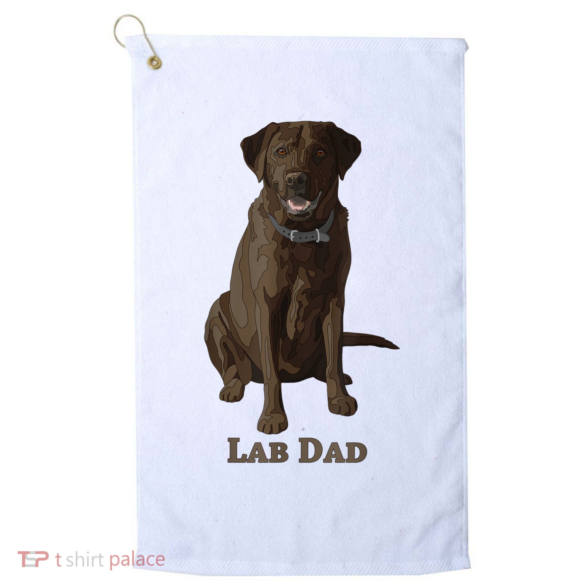Lab Dad Chocolate Labrador Retriever Dog Lover Golf Towel