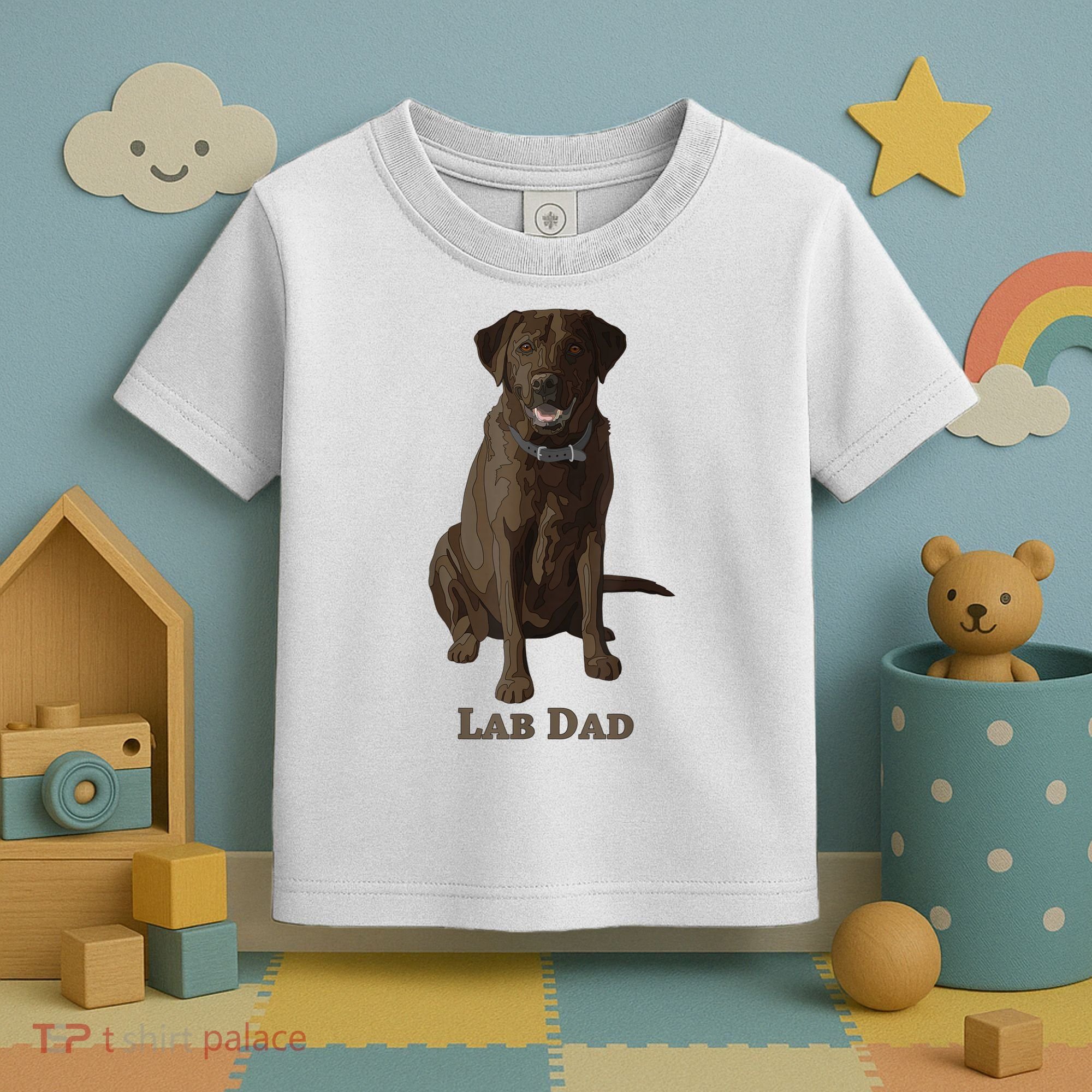 Lab Dad Chocolate Labrador Retriever Dog Lover Toddler T-Shirt